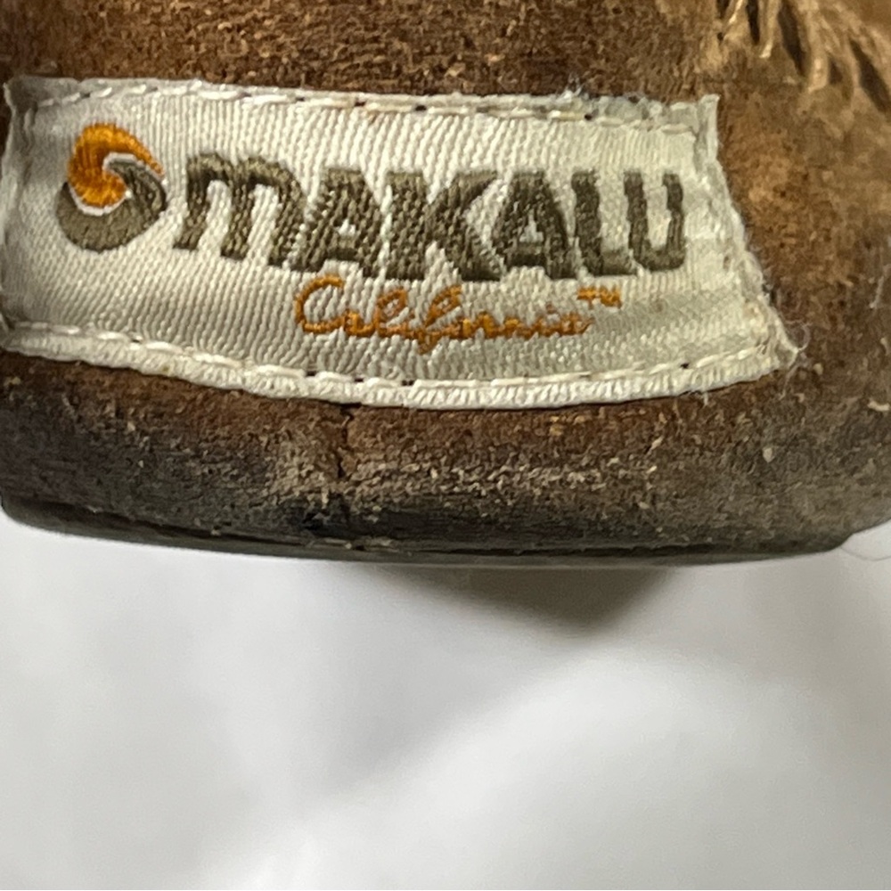 MAKALU CALIFORNIA NALANI SUEDE LEATHER BOOTS TIERED FRINGE GIRLS BROWN 3.5 YOUTH - Picture 5 of 13